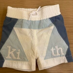 Kith Boys Blue and White Colorblock Shorts
